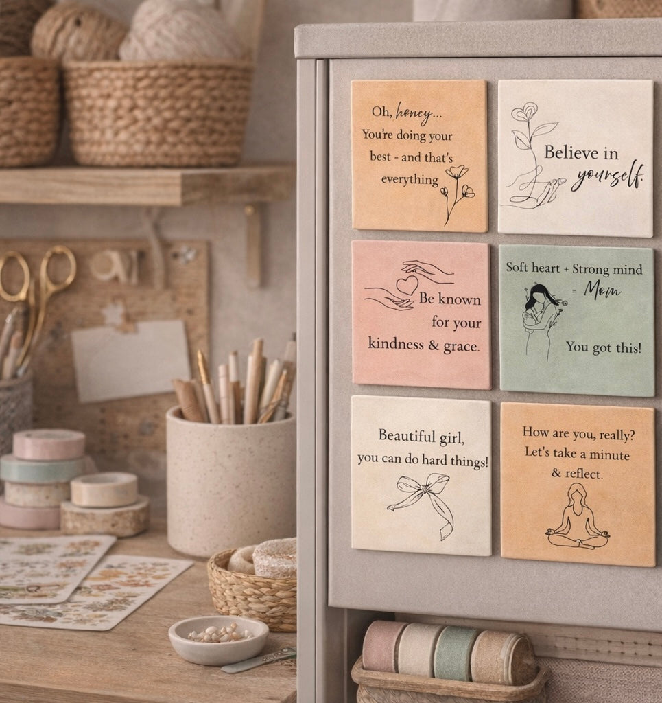 Mother’s Day Magnet Gift Set - Inspirational Quotes for Mom (9ct - 2" x 2")